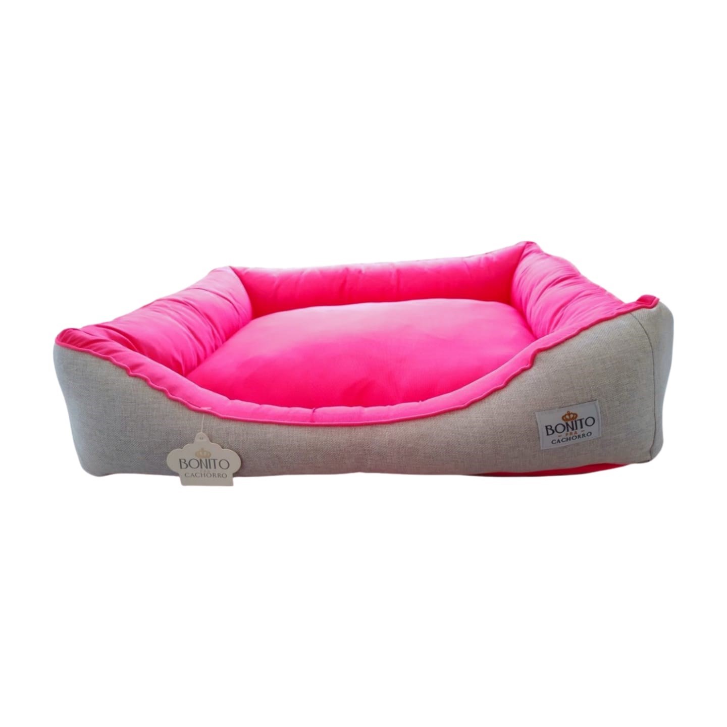 Cama Linho Clean Rosa Flúor G Bonito Pra Cachorro