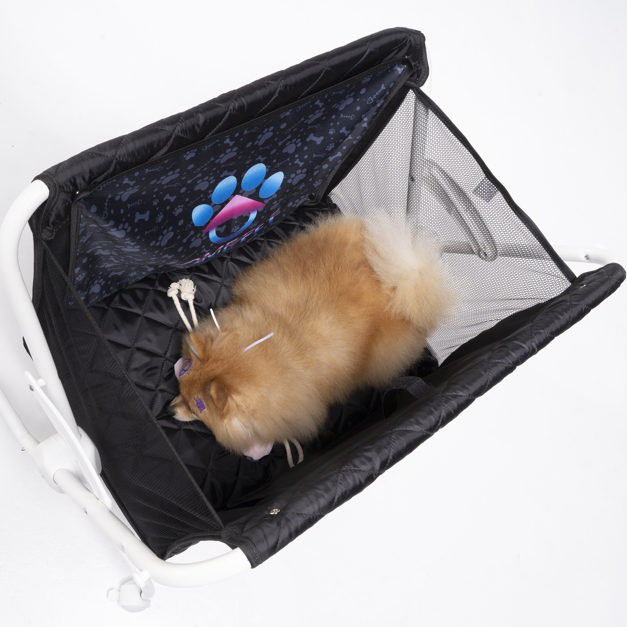 Casinha / Berço Portátil com rodízios "Pet Dorm" - Pequeno Porte