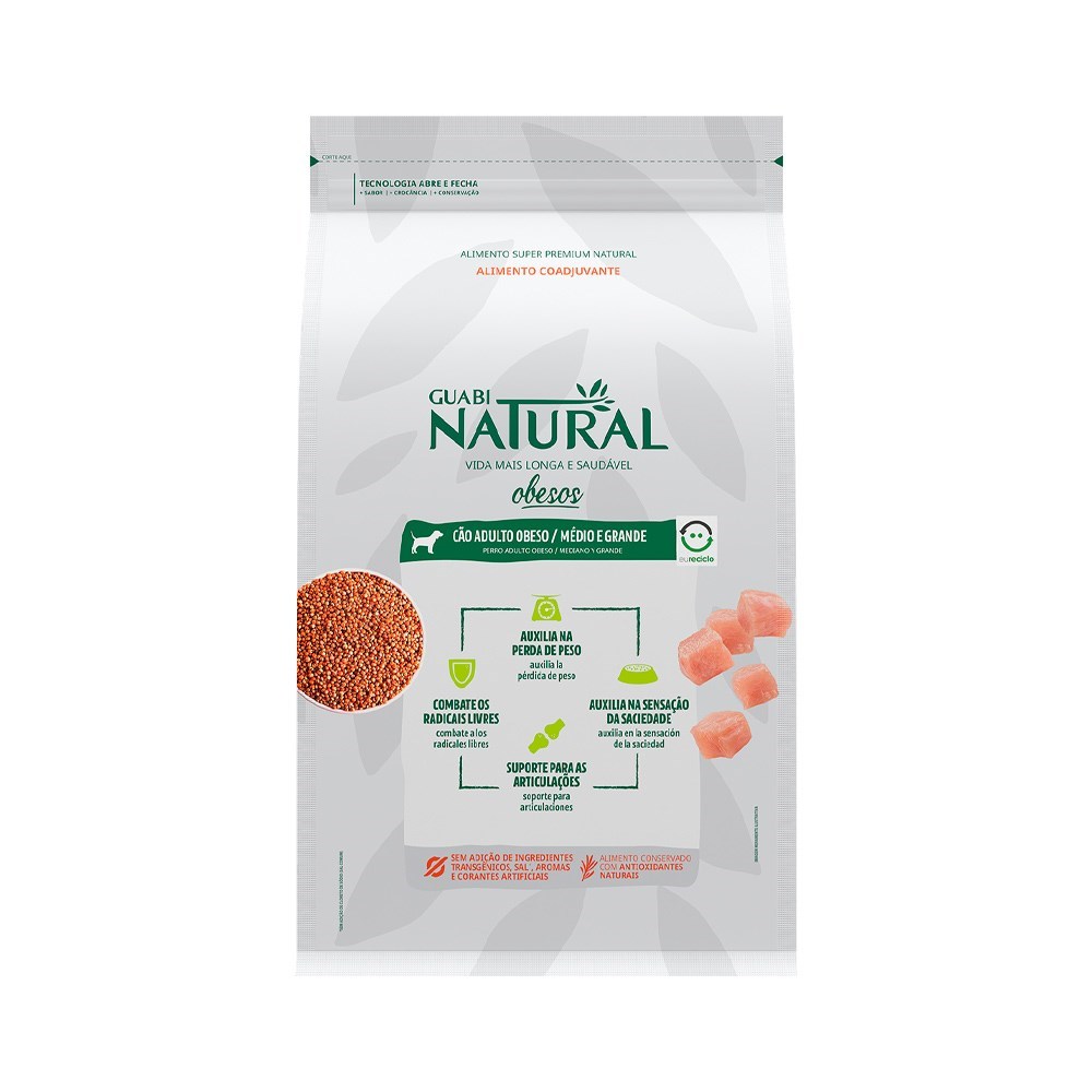 Ração Guabi Natural Cão Obeso Adulto Raças Pequenas 10kg