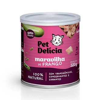 Alimentação Natural Pet Delícia Maravilha de Frango para Gato 320g