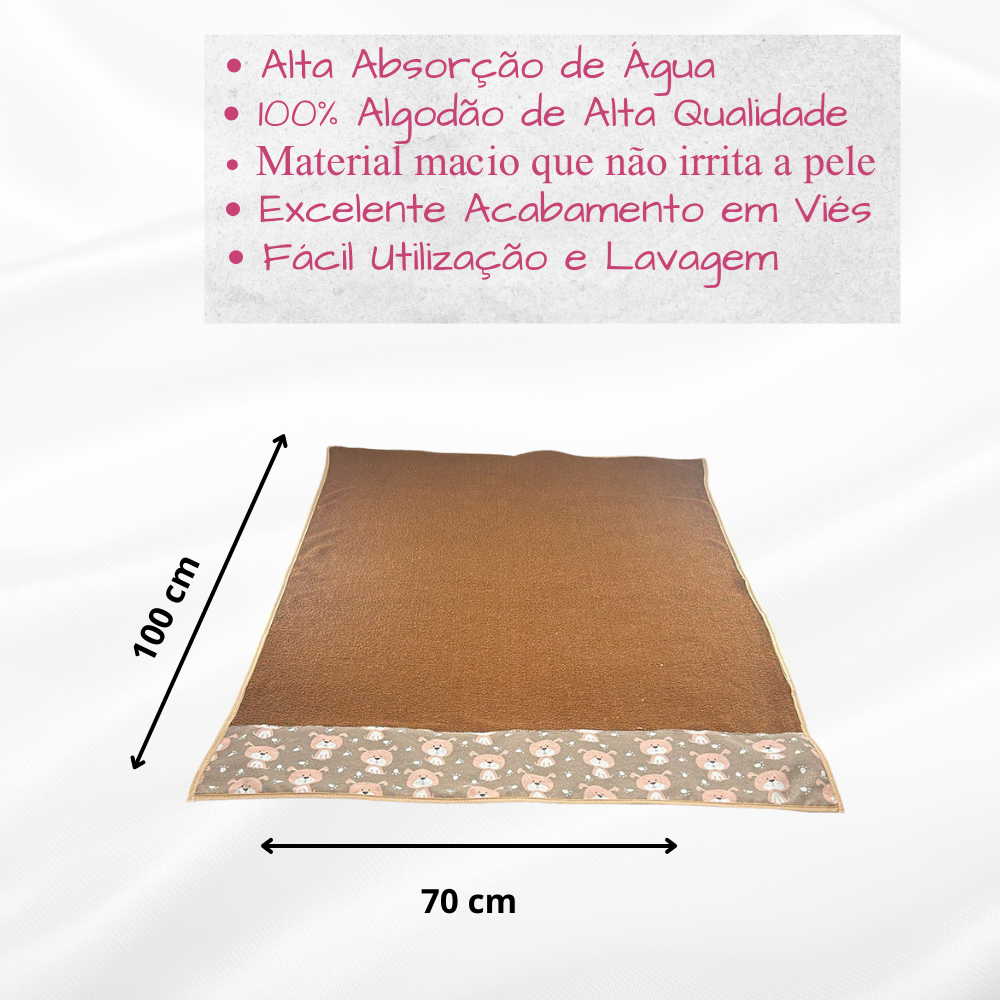 Kit 03 pçs Toalha para Banho Splash para Pets Secagem Rápida