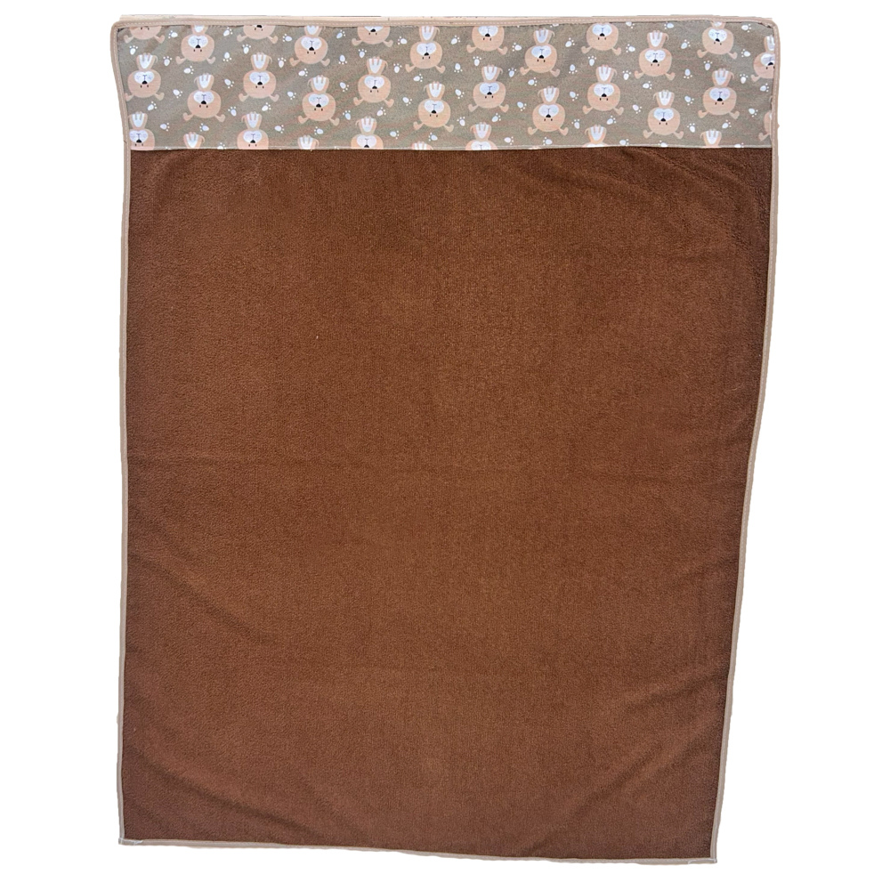 Toalha de Banho Pet Alta Absorção Seca Rápido Marrom