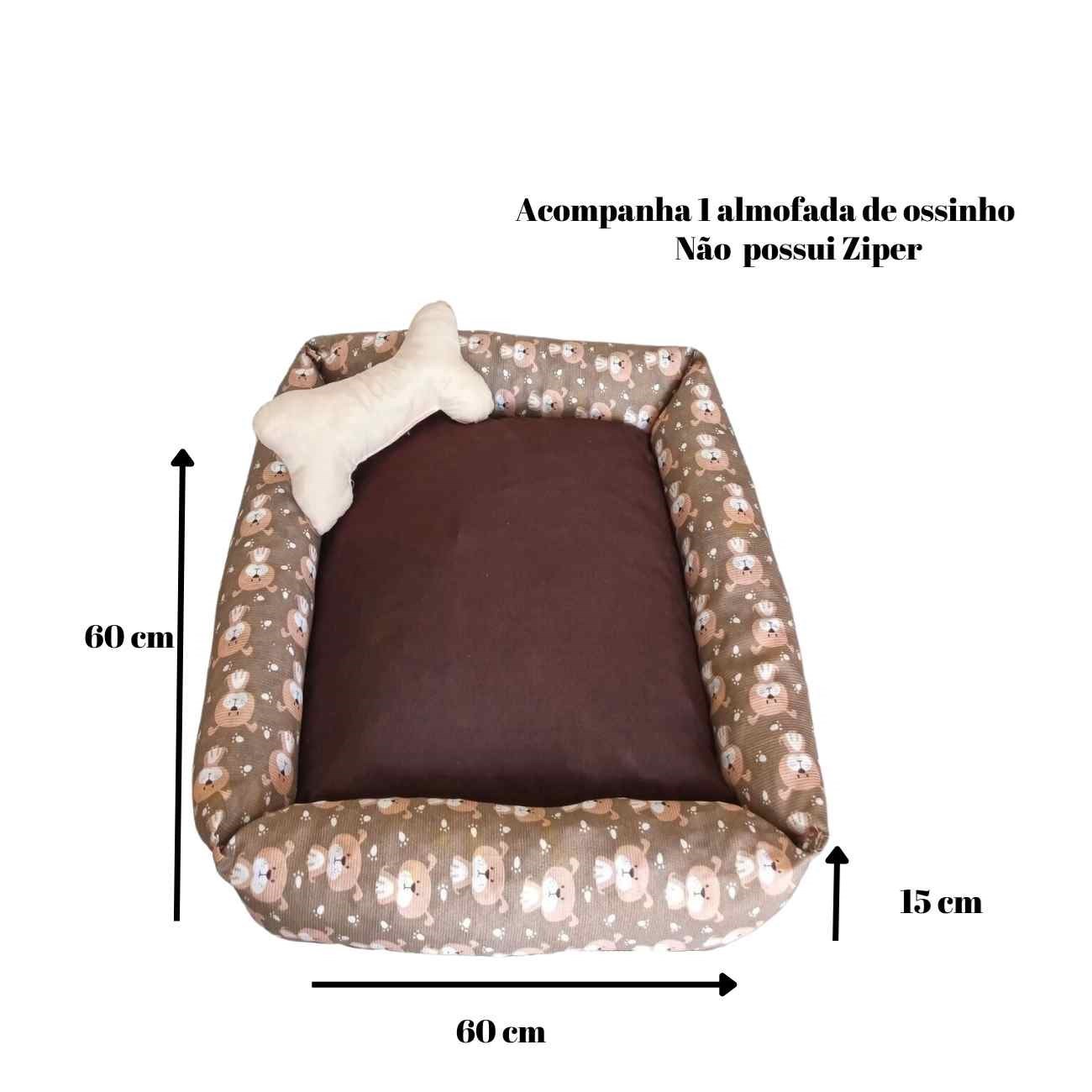 Cama Simples Grande Quadrada para Pets –  Avelã