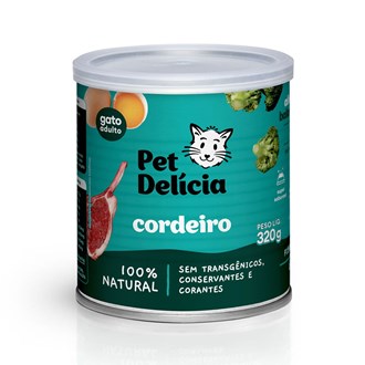 Alimentação Natural Pet Delícia Cordeiro Gato 320g