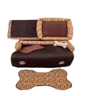  kit Enxoval Pet Completo Grande com 6 Peças - Marrom