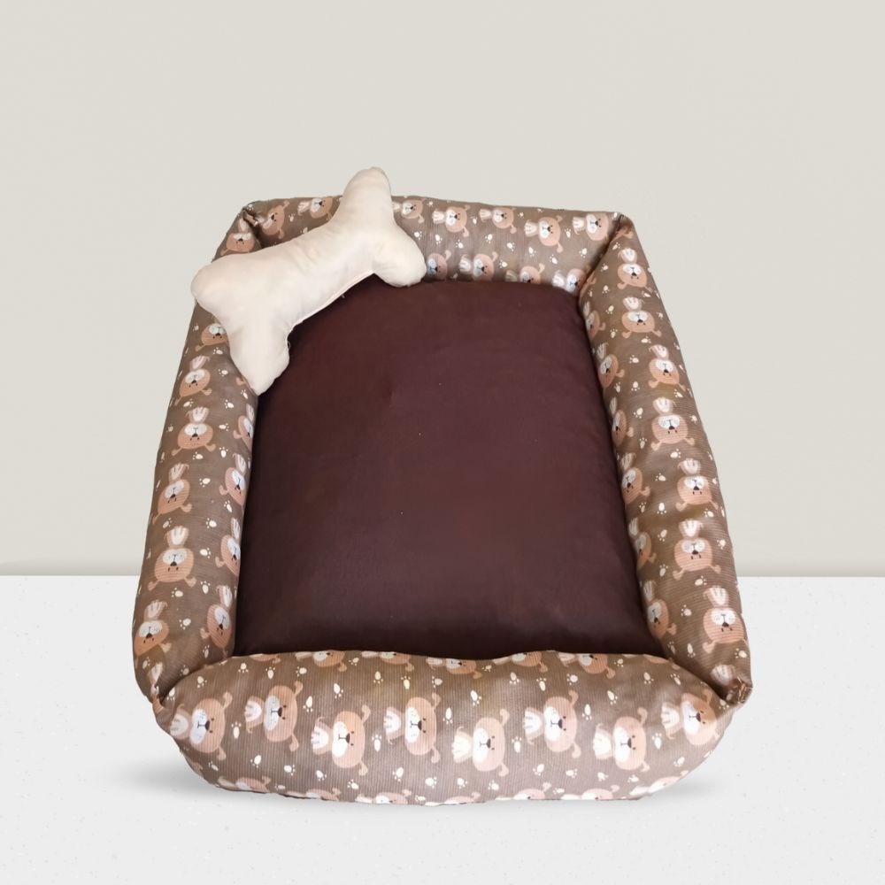 Cama Simples Grande Quadrada para Pets –  Avelã