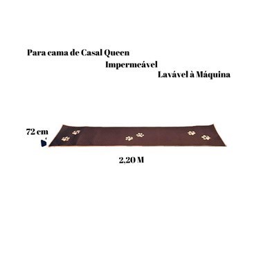Peseira Pet Impermeável Marrom Cama Queen 