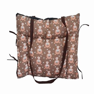 Colchonete e Bolsa Pet 2 em 1 Impermeável Retangular Dog Avelã (Colchonete que Vira Bolsa)