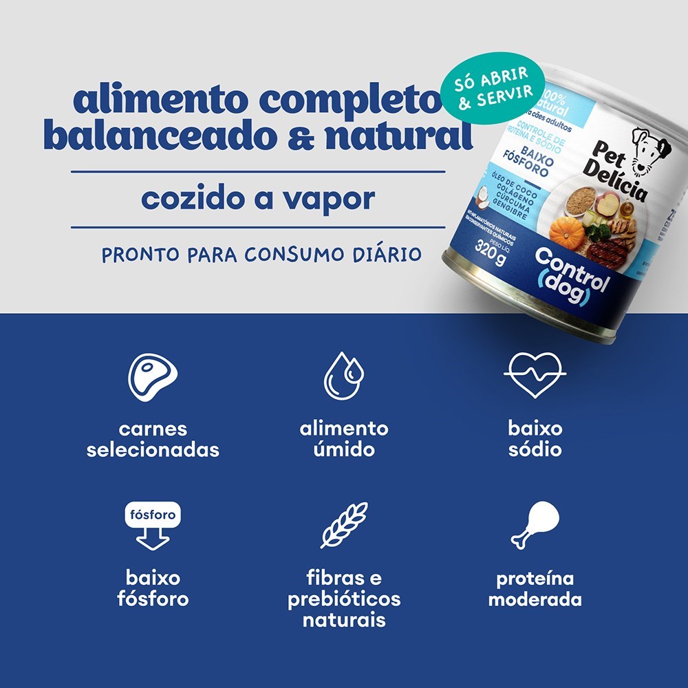 Alimentação Natural Pet Delícia Control Dog 320g