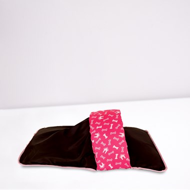 Kit 2 Pçs Toca e Saco de Dormir Impermeável Pink com Manta Avelã