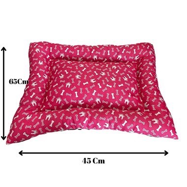 Colchonete Pequeno Retangular para Pet Fêmea Rosa