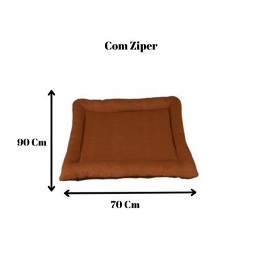 Colchonete Impermeável Médio Retangular para Pets Cor Cacau    