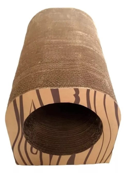 Arranhador para Gatos Túnel Resistente Papelão Reciclável e Biodegradável