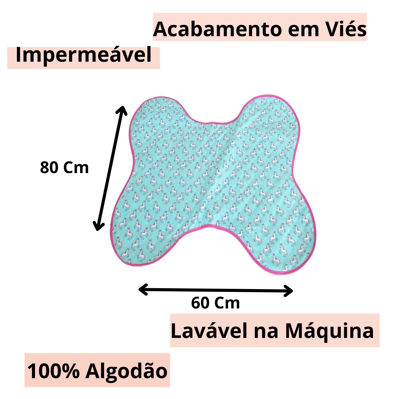 Tapete Comedouro Impermeável para Pets - Estampa de Unicórnio