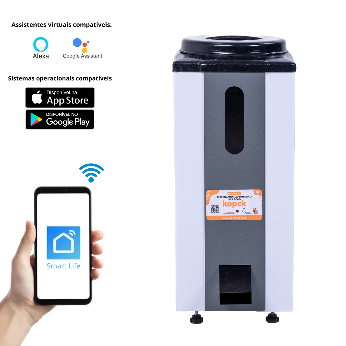 Alimentador Inteligente para Cães e Gatos - 7,0 Litros 220v