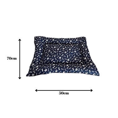 Colchonete Grande Retangular para Pet Macho Azul