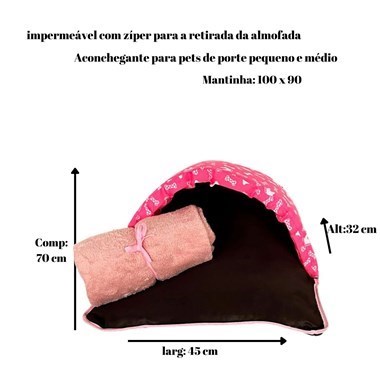Kit 2 Pçs Saco de Dormir Impermeável Pink com Manta Rosa
