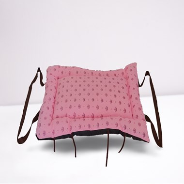 Colchonete e Bolsa 2 em 1 Impermeável para Pet Retangular Rosa Realeza (Transforma-se em Bolsa)