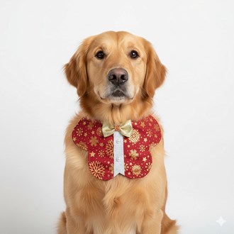 Colarinho Borboleta para pet - Temática Natal