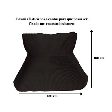 Protetor Impermeável para Porta-Malas de Carro - Grande, Preto | Ideal para Cães e Gatos