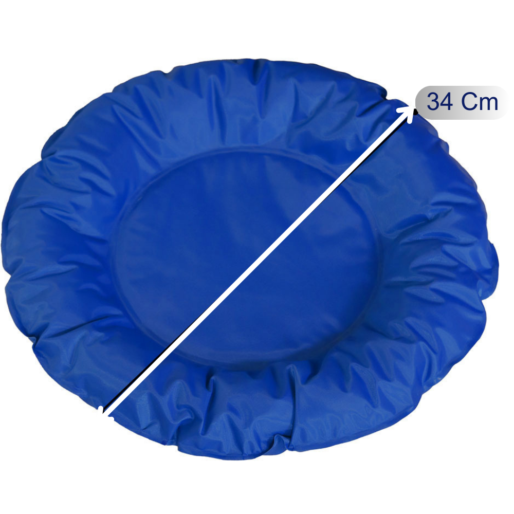 Tapete Gelado Redondo para Pets Azul Pequeno -  Impermeável e Refrescante para dias Quentes