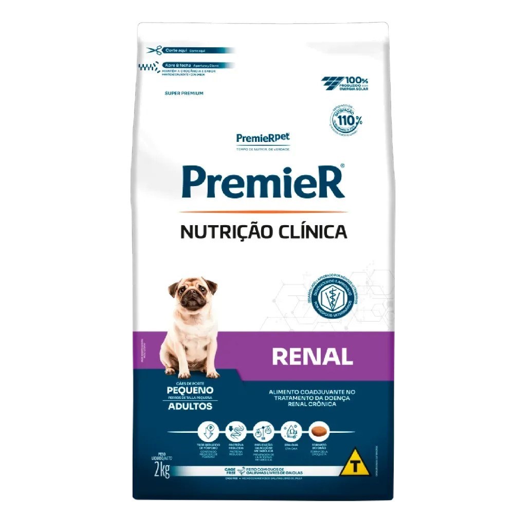 Ração Premier Nutrição Clínica Renal Cão Adulto Raças Pequenas 2kg