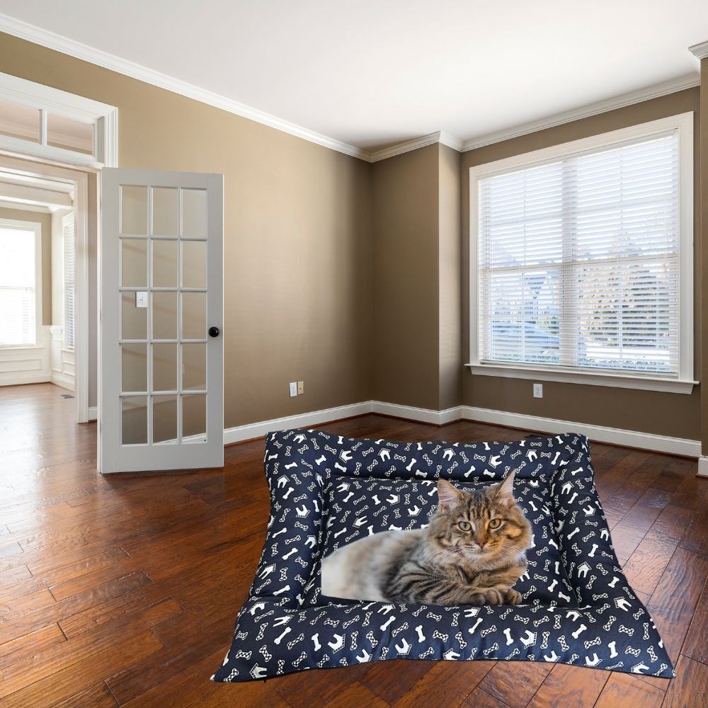 Colchonete Grande Retangular para Pet Macho Azul