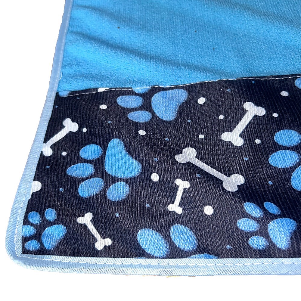 Kit 05 Peças de Toalha de Banho Splash para Pet Alta Absorção Azul