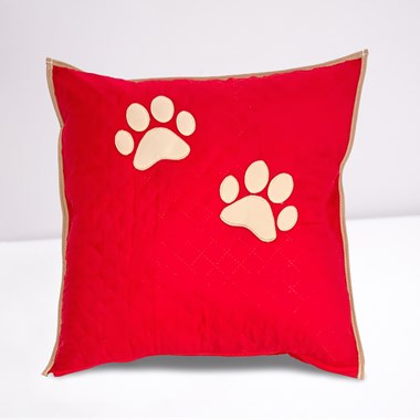 Almofada Decorativa com Capa e Refil Pet Vermelha 