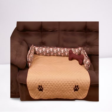 kit Enxoval Pet Completo Grande com 6 Peças Avelã 