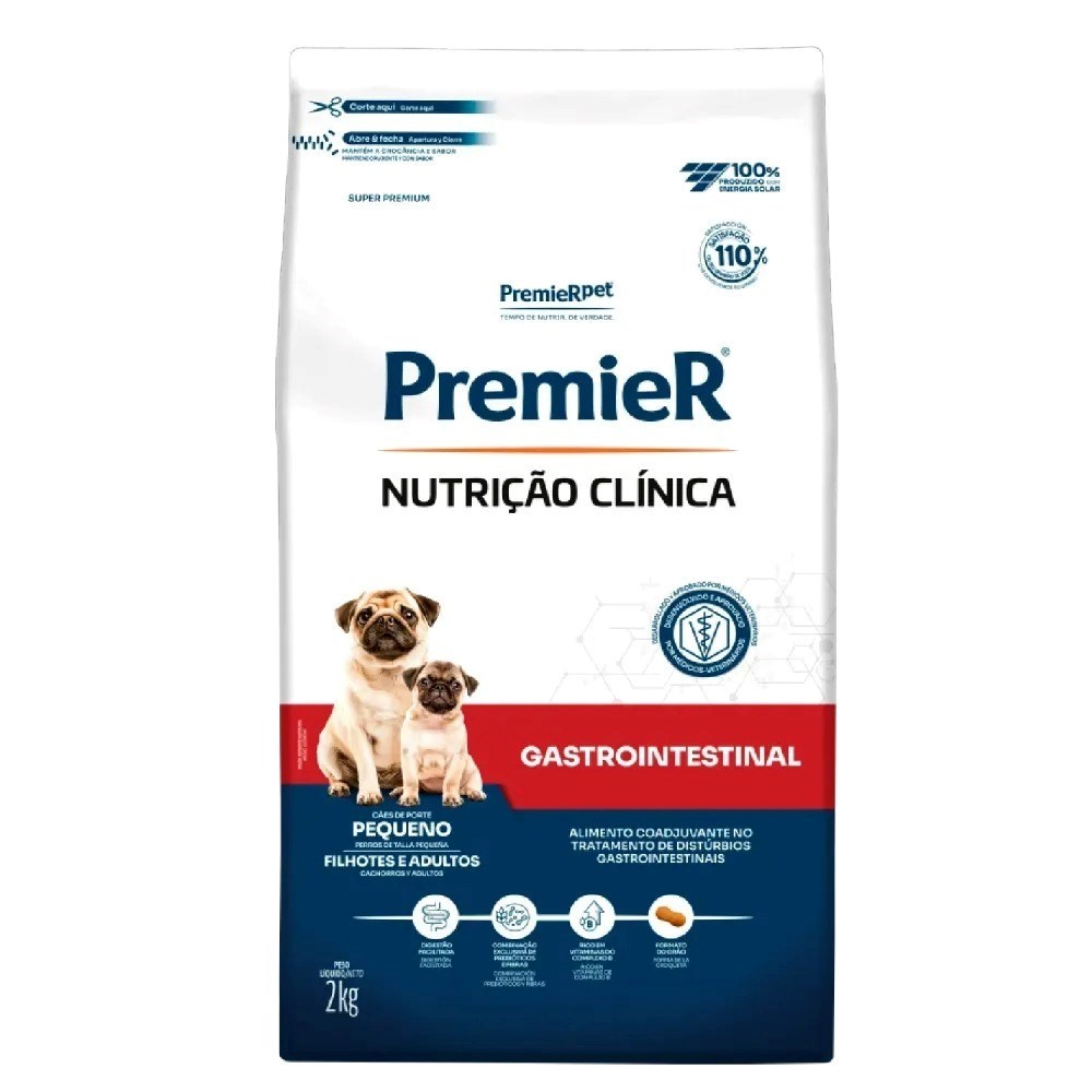Ração Premier Nutrição Clínica Gastrointestinal Cão Raças Pequenas 2kg