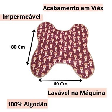 Tapete para Comedouro de Cães ImpermeáVEL - Vinho - Reutilizável