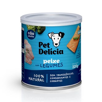 Alimentação Natural Pet Delícia Peixe com Legumes para Cão 320g
