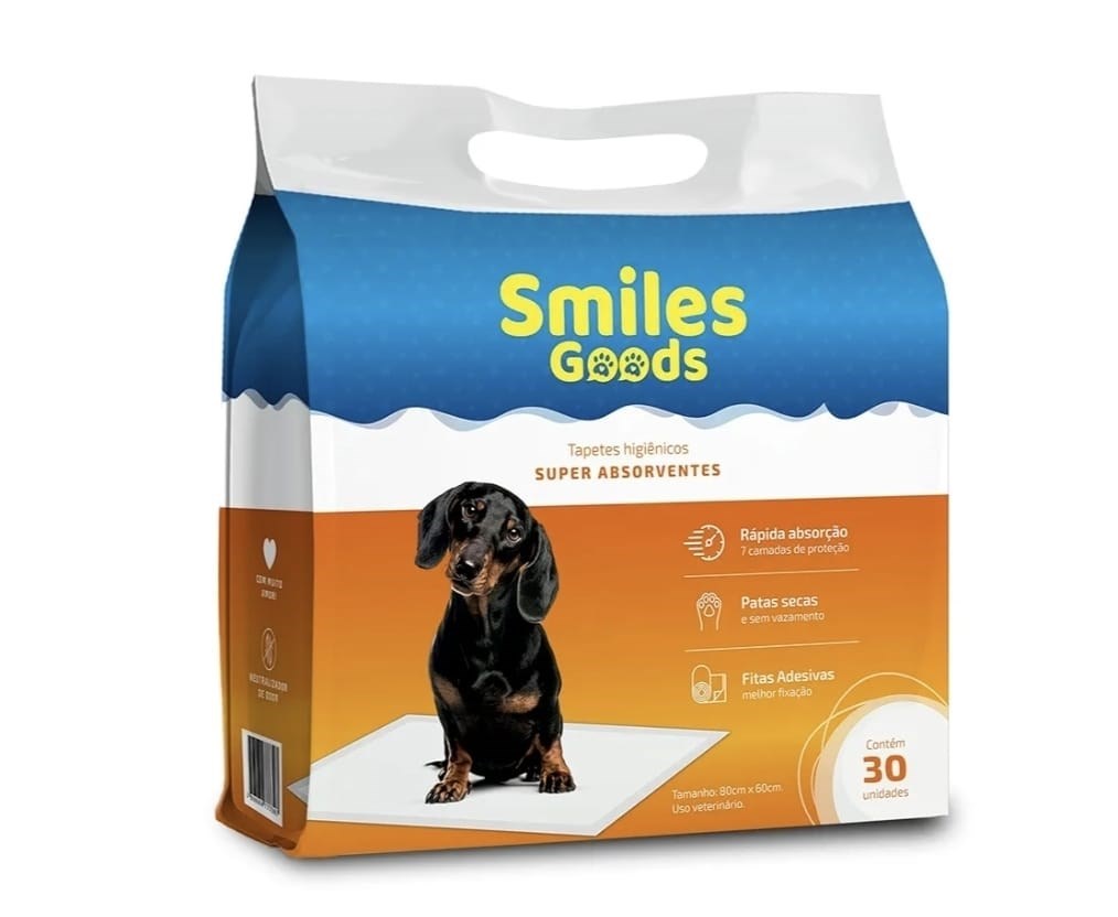 Tapete Higiênico Smiles Goods 30 unidades