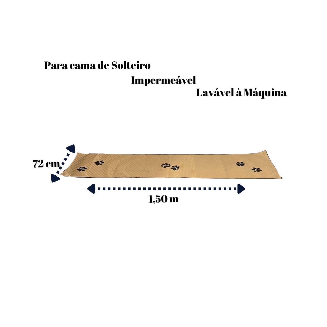 Peseira Pet Impermeável Avelã para Cama de Solteiro – Conforto e Estilo